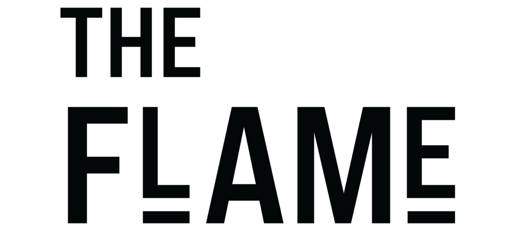 The flame logo black