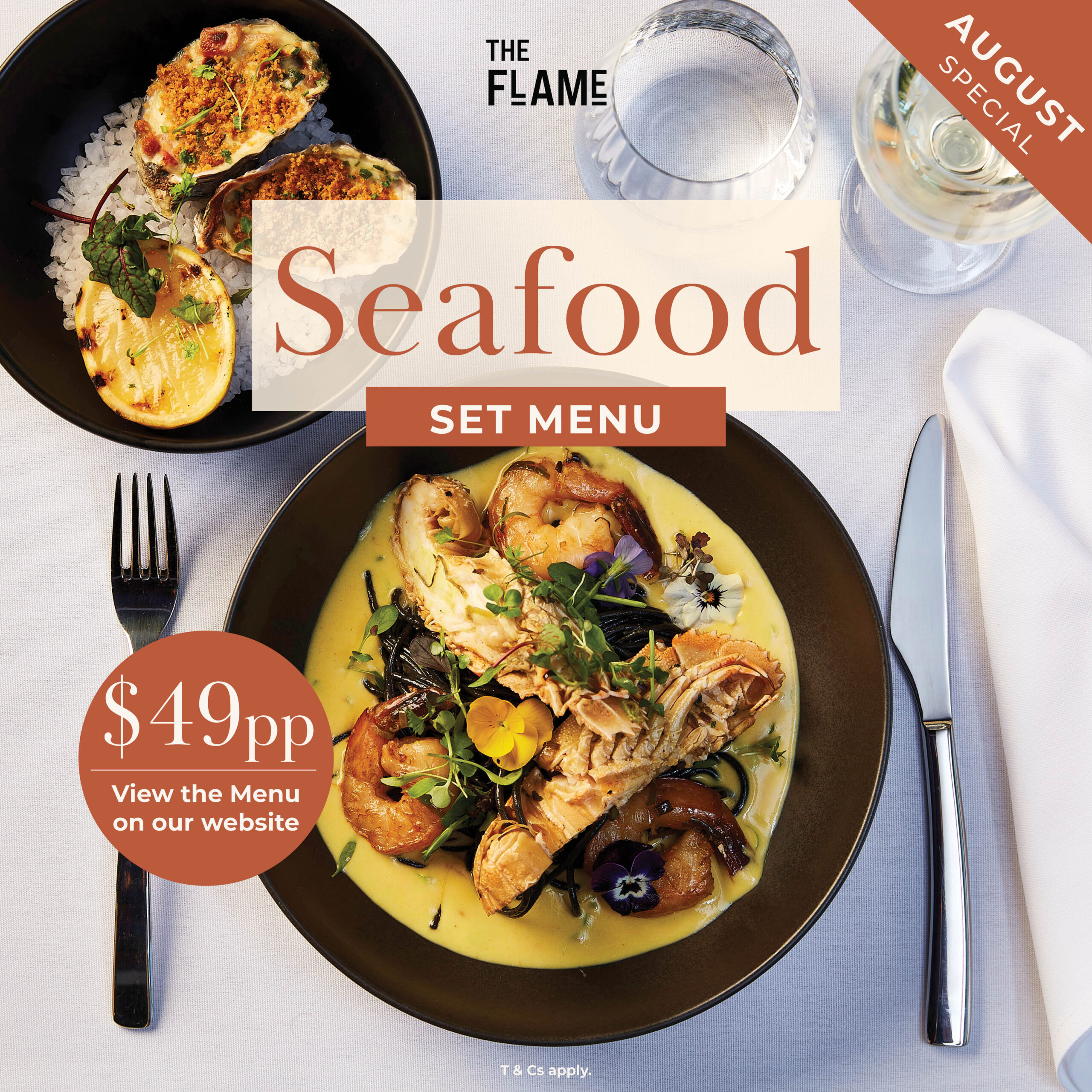 photo of $49 Seafood set menu at The Flame
