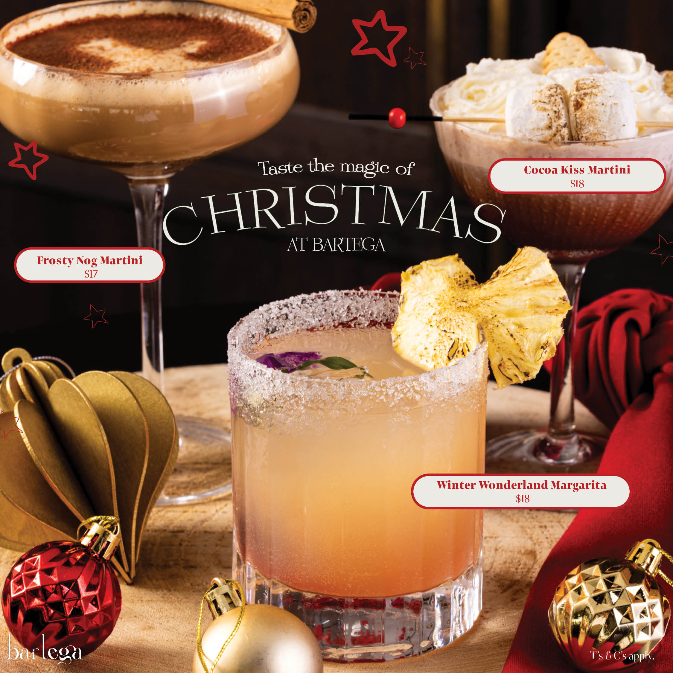 Christmas Cocktails at Bartega!