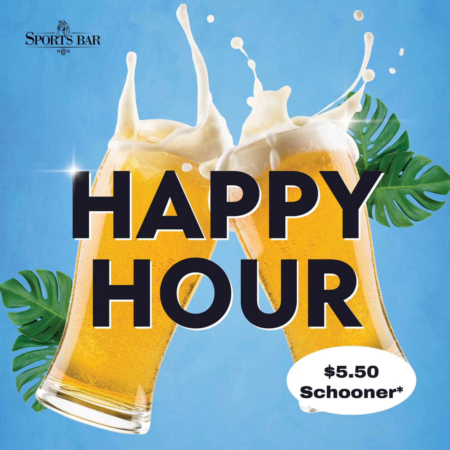 happy hour at sports bar